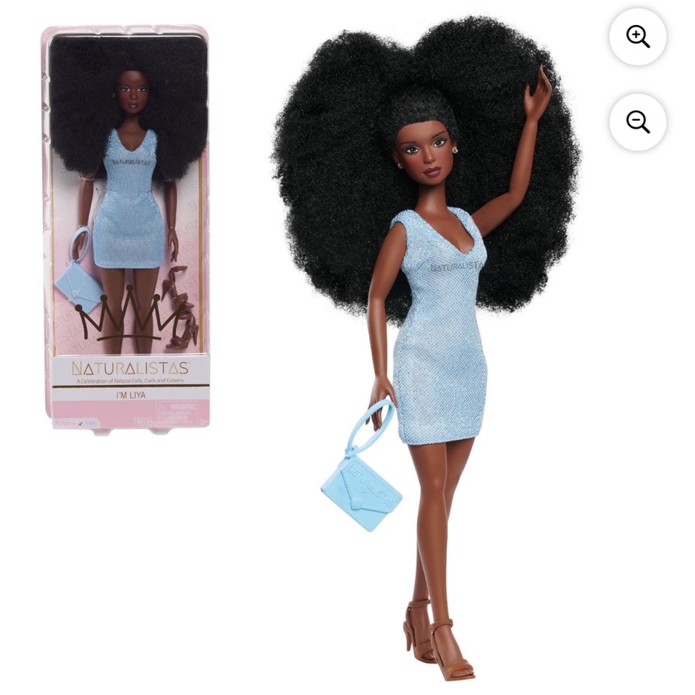 🆕 Naturalistas 11-inch Liya Fashion Doll and Accessories with 4C Textured Hair